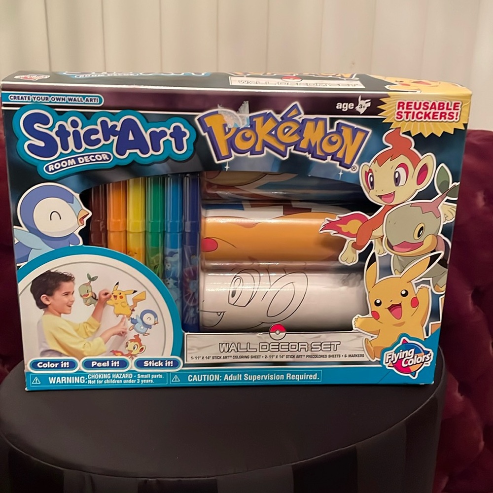 Pokémon 2008 stick art room decor new in box
